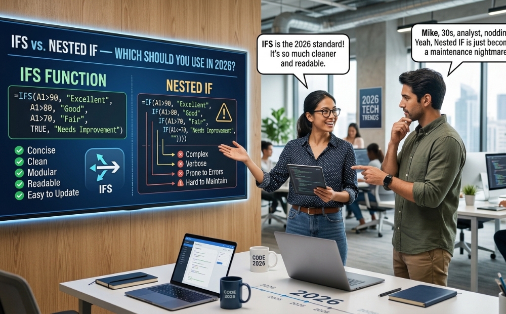 IFS vs nested IF — which should you use in 2026?
