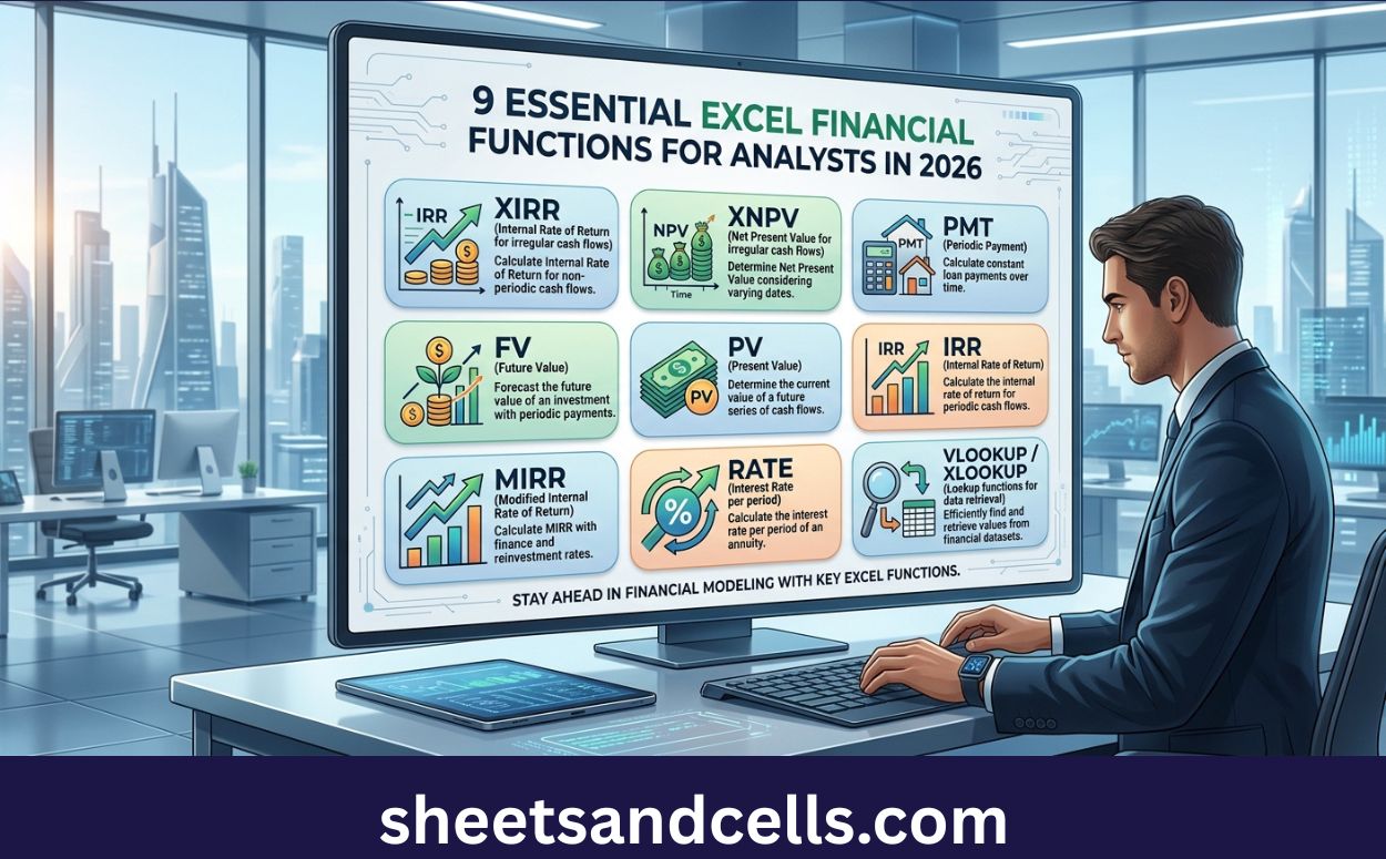 financial Excel functions for analysts