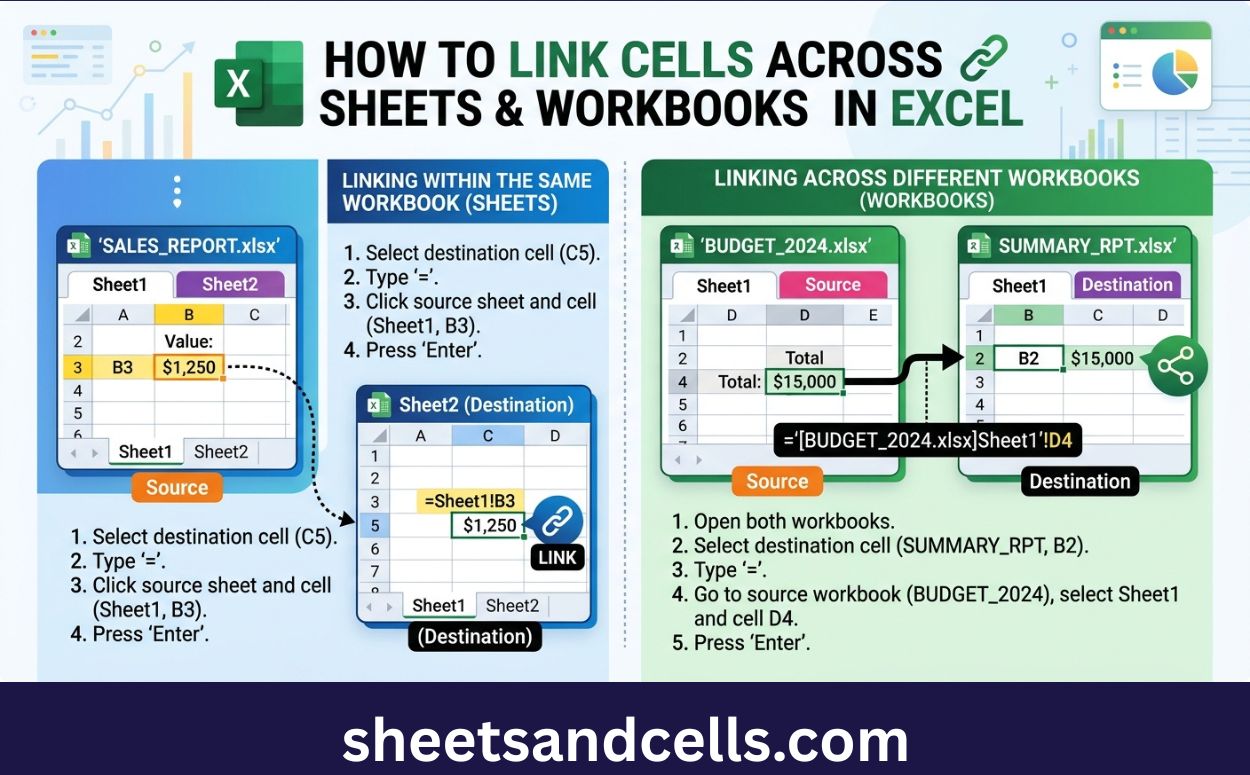 How to Link Cells Across Sheets and Workbooks in Excel
